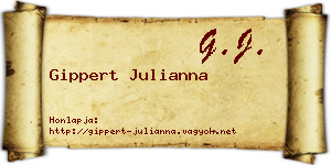 Gippert Julianna névjegykártya